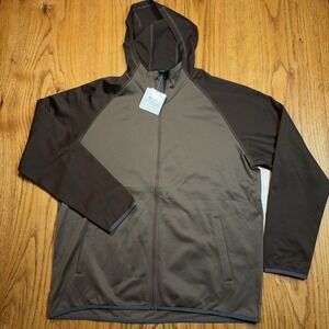 NWT Tri-Mountain Performance Men's Size XL Green Full Zip Jacket Fleece Lined